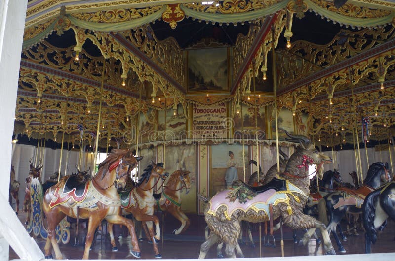 Historisches Karussell stockbilder