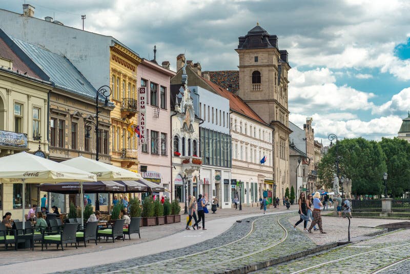 Historisches Stadtzentrum in Košice, Slowakei lizenzfreie stockbilder