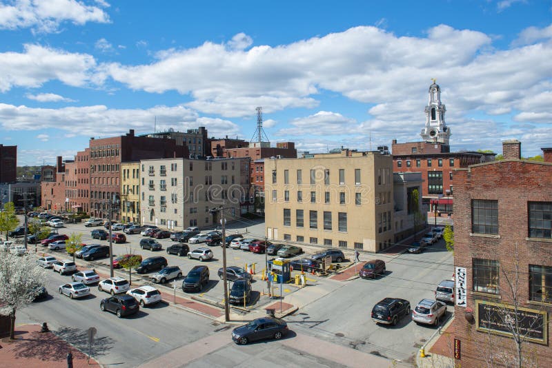 Historiska byggnader i massachusetts usa arkivfoton