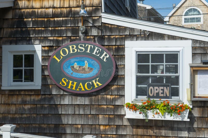 Historiska byggnader i Ogunquit, MIG, USA royaltyfria bilder