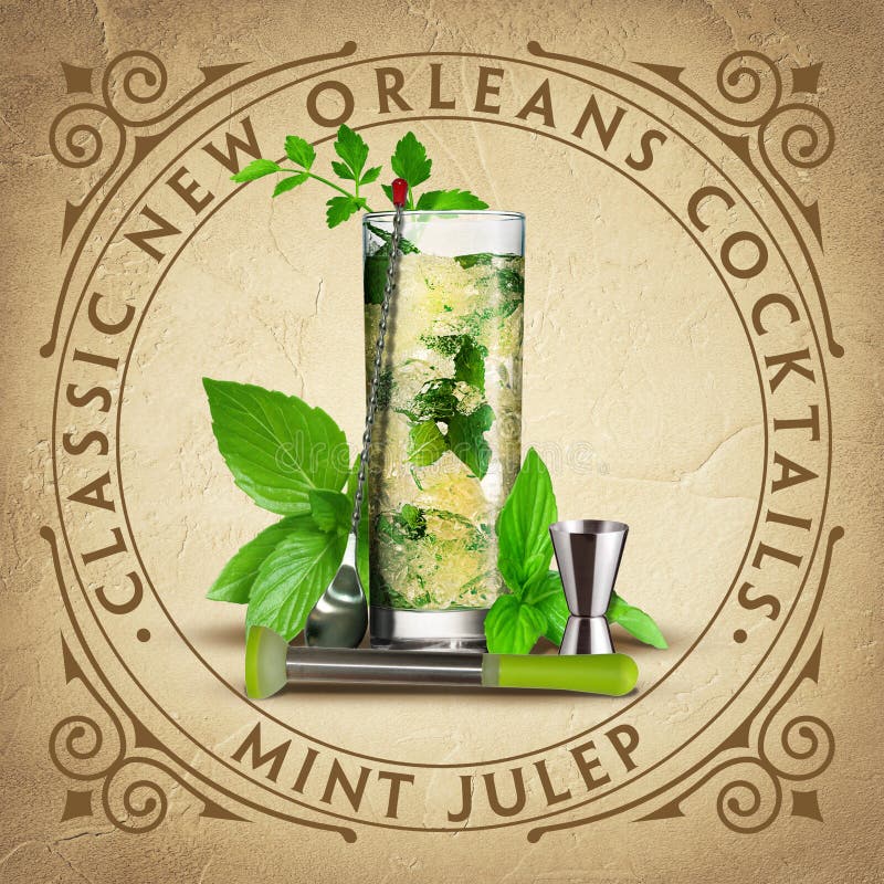 Historiska Iconic klassiska New Orleans coctailar stock illustrationer Historiska Iconic klassiska New Orleans coctailar stock illustrationer