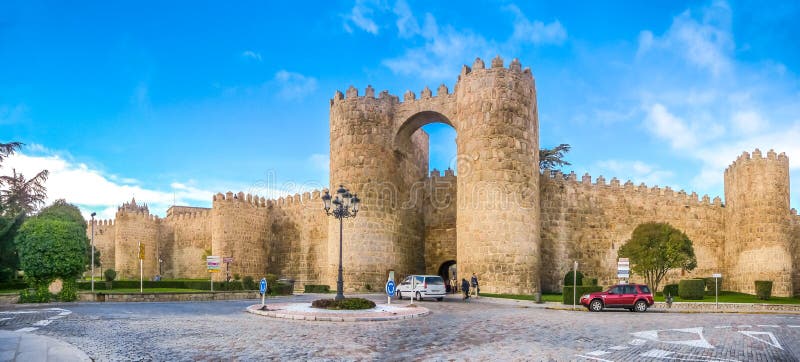 Historyczne ściany Avila, Castilla y Leon, Hiszpania