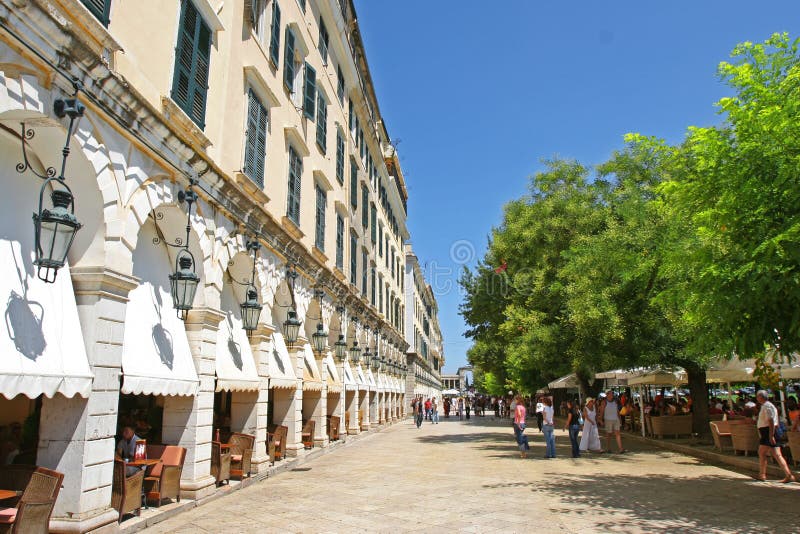 Historyczny centrum Corfu miasteczko, Grecja obraz royalty free Historyczny centrum Corfu miasteczko, Grecja obraz royalty free