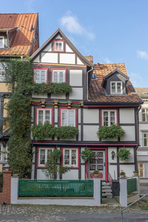 Historyczny hous w quedlinburg niemcy obrazy stock