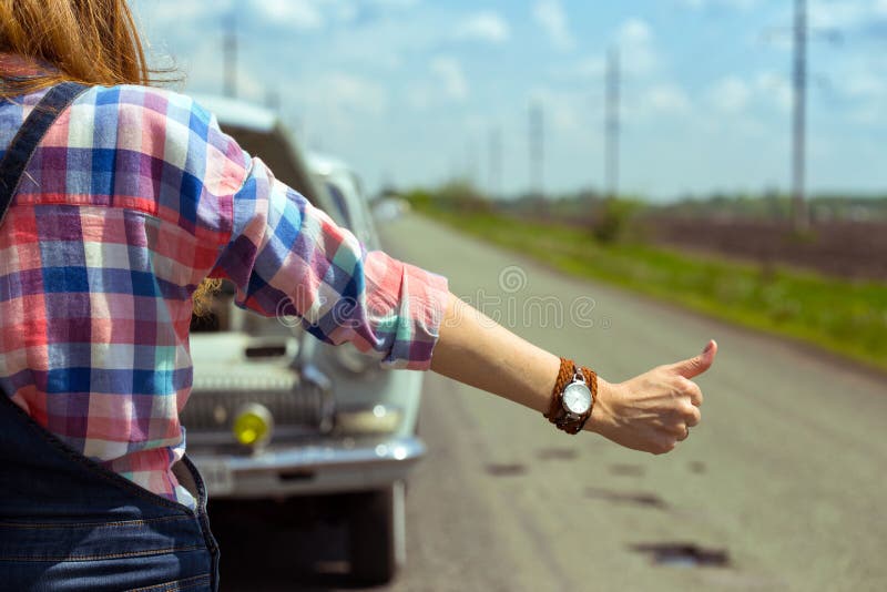 Hitchhike stock image. Image of road, direction, outdoor 71708563