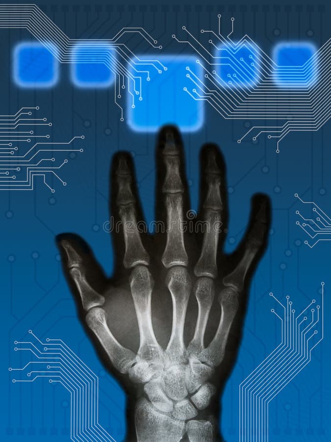 Hitech hand vector illustration