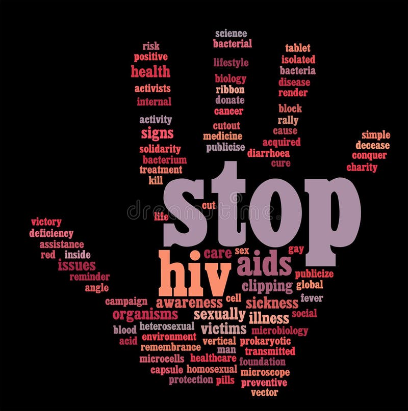 HIV AIDS info--tekst grafiek royalty-vrije illustratie HIV AIDS info--tekst grafiek royalty-vrije illustratie