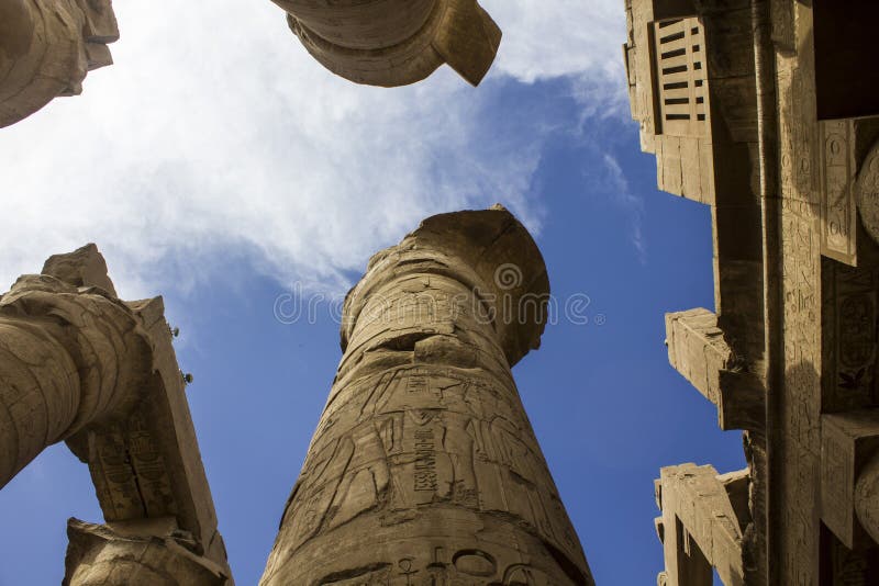 De Tempel van Karnak in Luxor. Egypte stock afbeelding De Tempel van Karnak in Luxor. Egypte stock afbeelding