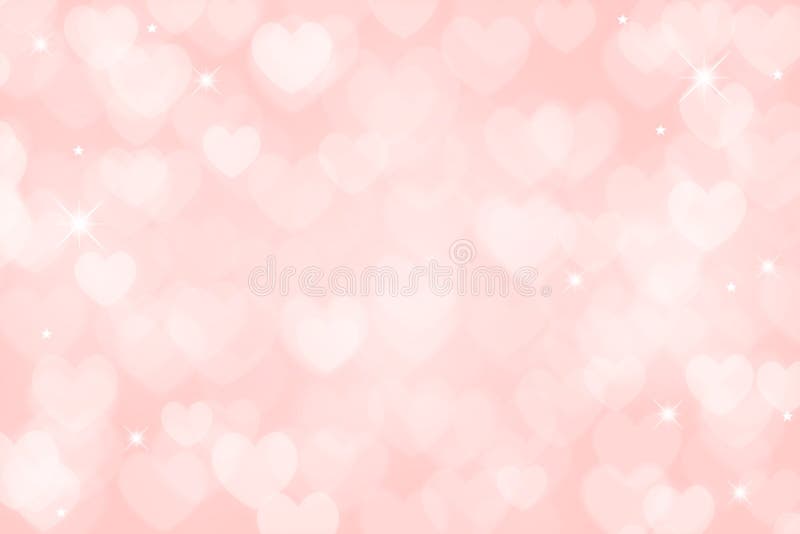 Hjärtavalentinljus - rosa bakgrund stock illustrationer