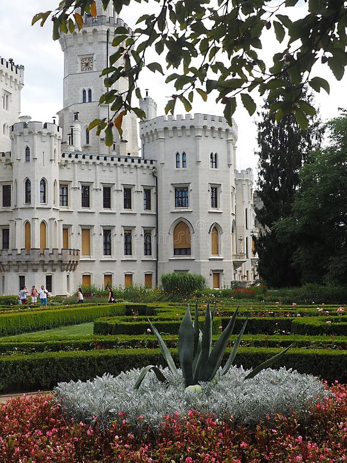 HLUBOKA-SLOTT, TJECKIEN arkivfoton HLUBOKA-SLOTT, TJECKIEN arkivfoton