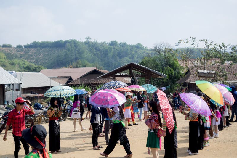 Hmong Ethnic Festival in Daknong Editorial Stock Image - Image of ...