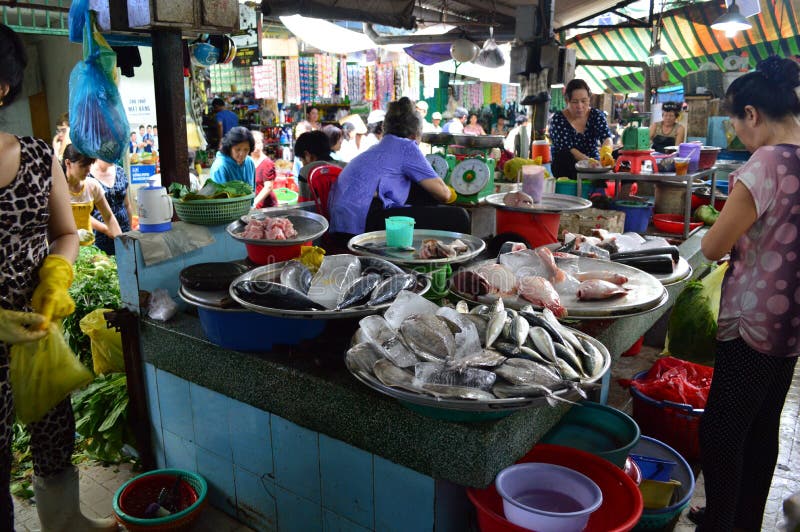 Ho Chi Minh City-markt royalty-vrije stock foto's Ho Chi Minh City-markt royalty-vrije stock foto's