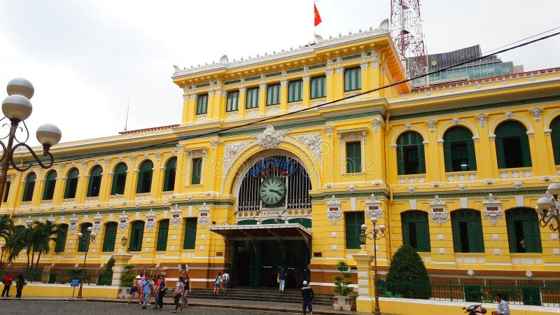 Ho Chi Minh City Post-Bureau of Saigon Centrale Postoffice†‹ stock afbeeldingen Ho Chi Minh City Post-Bureau of Saigon Centrale Postoffice†‹ stock afbeeldingen