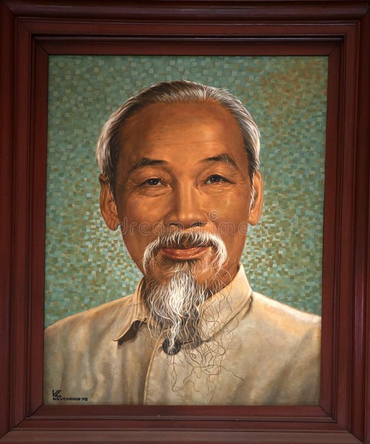Ho Chi Minh dat Oud Postkantoor Saigon schildert stock afbeelding Ho Chi Minh dat Oud Postkantoor Saigon schildert stock afbeelding