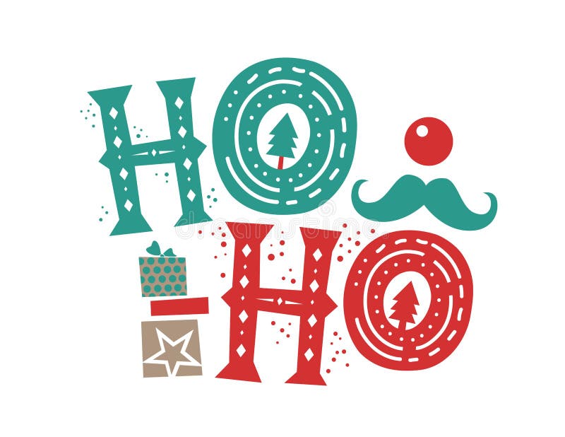 Ho ho ho Christmas quote vector illustration Ho ho ho Christmas quote vector illustration