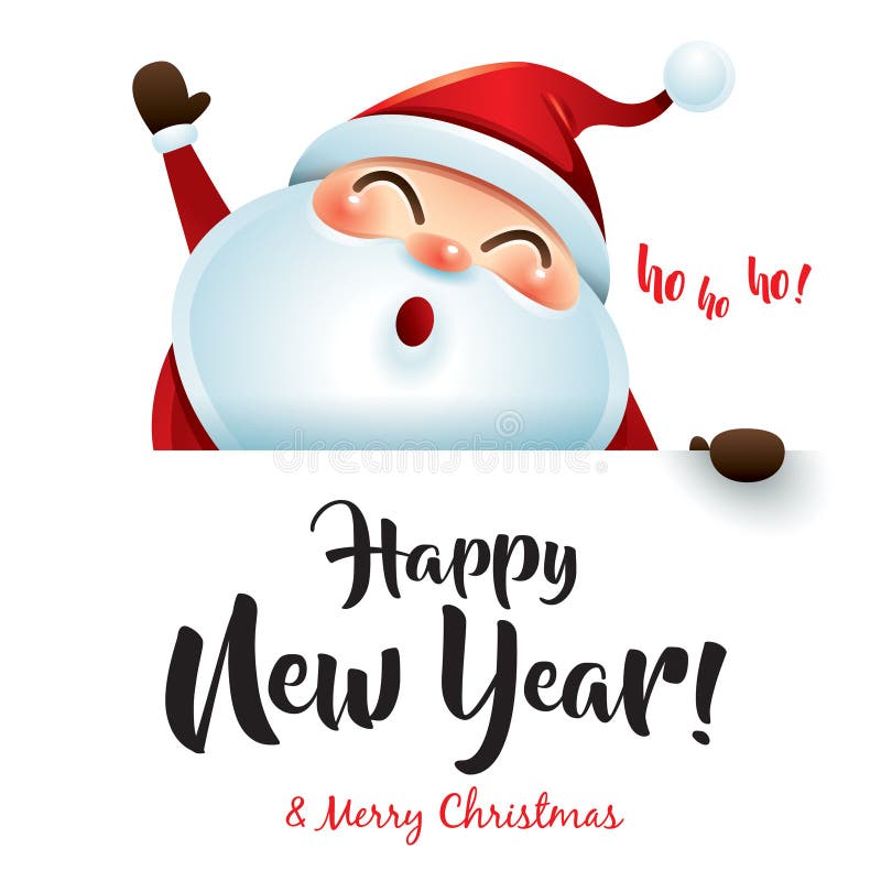 Download HO HO HO! Happy New Year And Merry Christmas! Stock Vector ...