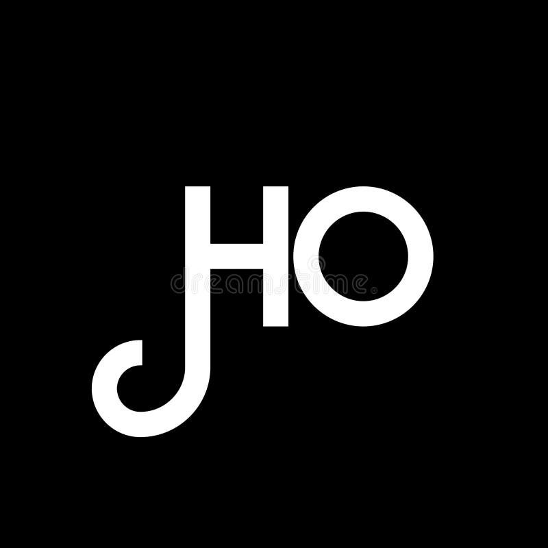 HO Letter Logo Design on Black Background. HO Creative Initials Letter ...