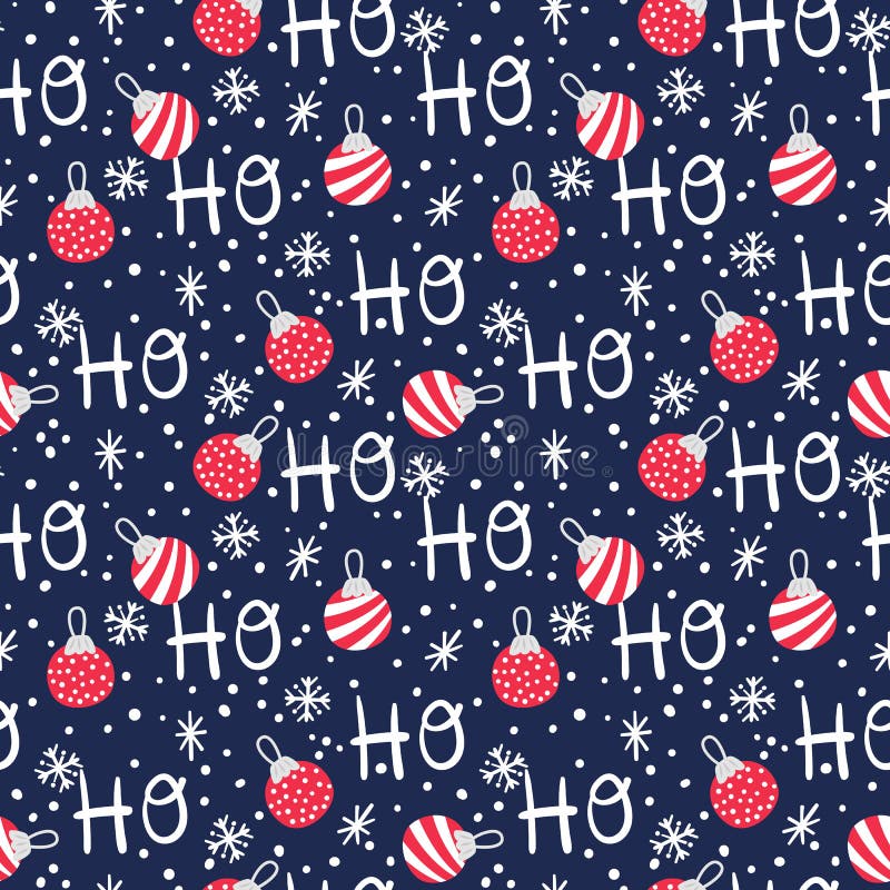 Ho Ho Ho Seamless Christmas Pattern
