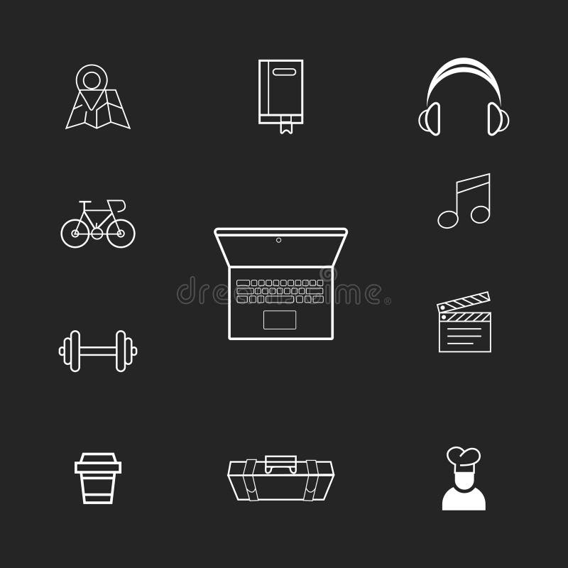 Vector Hobby Icons Editable Stroke Hobbies For Children And Adults
