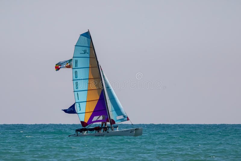 Hobie Catamaran on the Lake Michigan Editorial Stock Photo Image of watercraft, summer 259844073