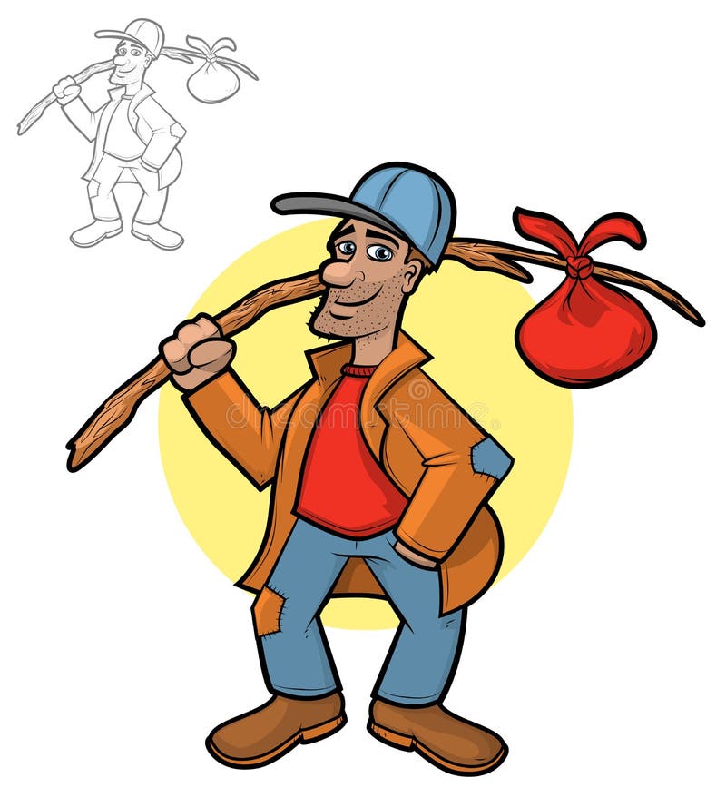 Hobo Stick Stock Illustrations – 19 Hobo Stick Stock Illustrations, Vectors  & Clipart - Dreamstime