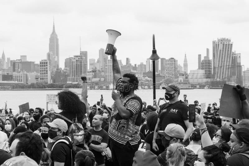 Hoboken, NJ / USA - June 5th, 2020: Black Lives Matter Peaceful Protest in Hoboken, NJ