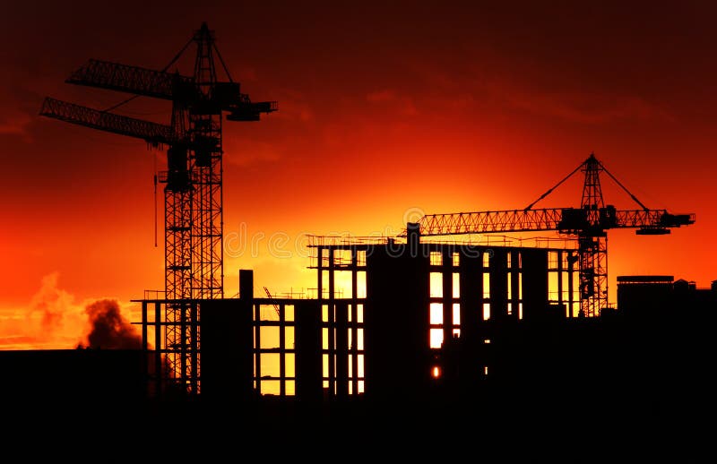 Hochbausonnenuntergang lizenzfreies stockfoto Hochbausonnenuntergang lizenzfreies stockfoto