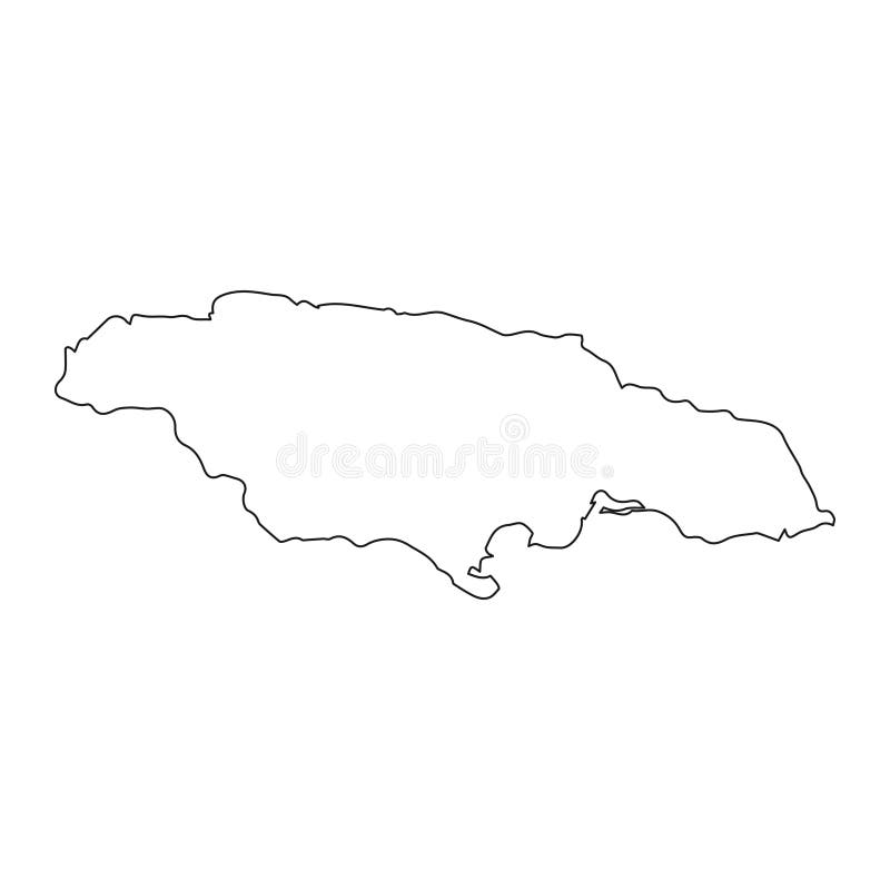 Hochdetaillierte jamaica-Karte mit Grenzen lizenzfreie abbildung
