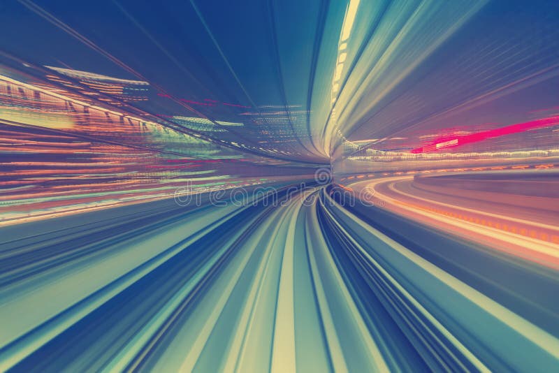 Hochgeschwindigkeitstechnologiekonzept über eine Tokyo-Einschienenbahn Hochgeschwindigkeitstechnologiekonzept über eine Tokyo-Einschienenbahn