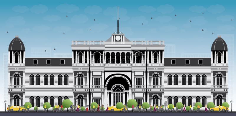 Hochschul- oder Collegegebäude in der klassischen Art vektor abbildung Hochschul- oder Collegegebäude in der klassischen Art vektor abbildung