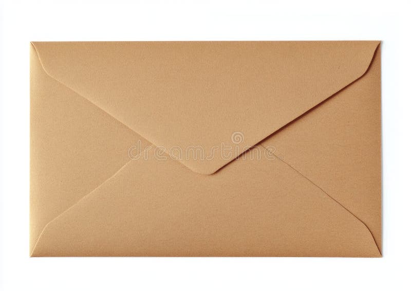 Hochwertiger PNG-Braunumschlag isoliert auf weißem Hintergrund lizenzfreie abbildung