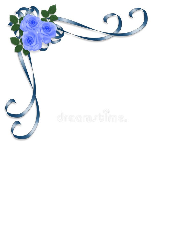 Hochzeitseinladung Blaurosen stock abbildung Hochzeitseinladung Blaurosen stock abbildung