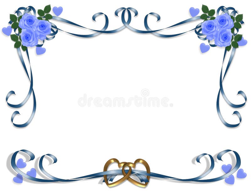 Hochzeitseinladung Blaurosen vektor abbildung Hochzeitseinladung Blaurosen vektor abbildung
