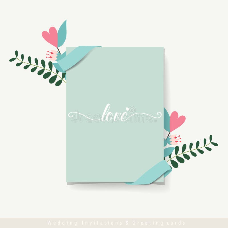 Hochzeitseinladungs-Kartendesign mit netten Blumenschablonen Vecto stock abbildung Hochzeitseinladungs-Kartendesign mit netten Blumenschablonen Vecto stock abbildung