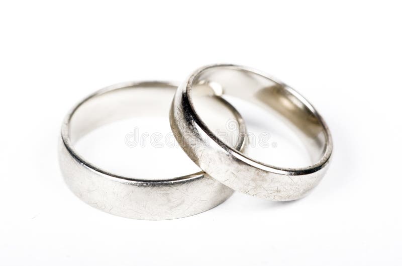 Wedding rings isolated on white. Wedding rings isolated on white