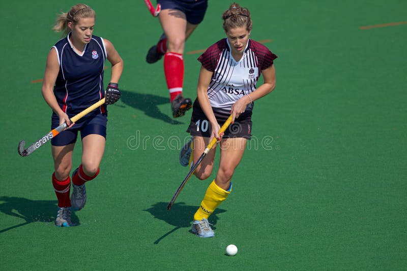 Hockey de zone des femmes photo stock Hockey de zone des femmes photo stock
