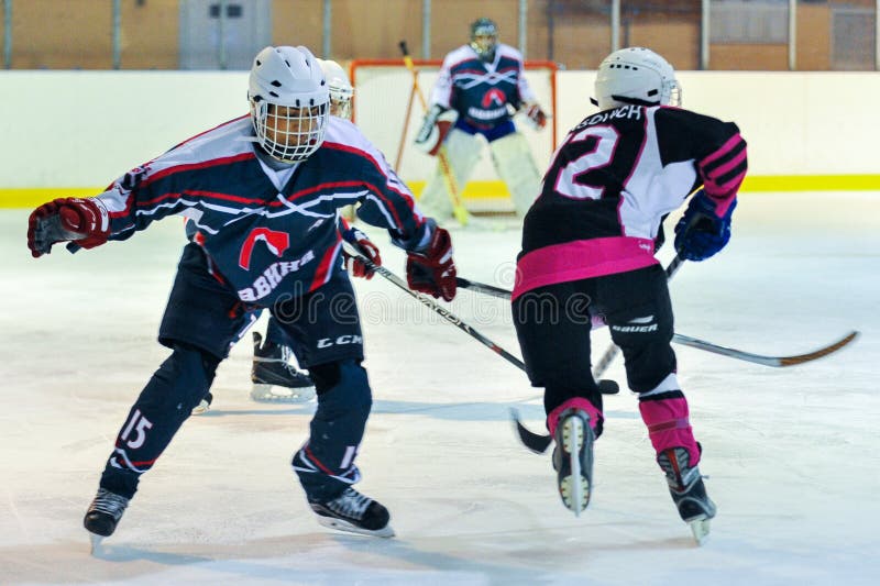 Hockey del ` s delle donne in Ucraina immagine stock Hockey del ` s delle donne in Ucraina immagine stock