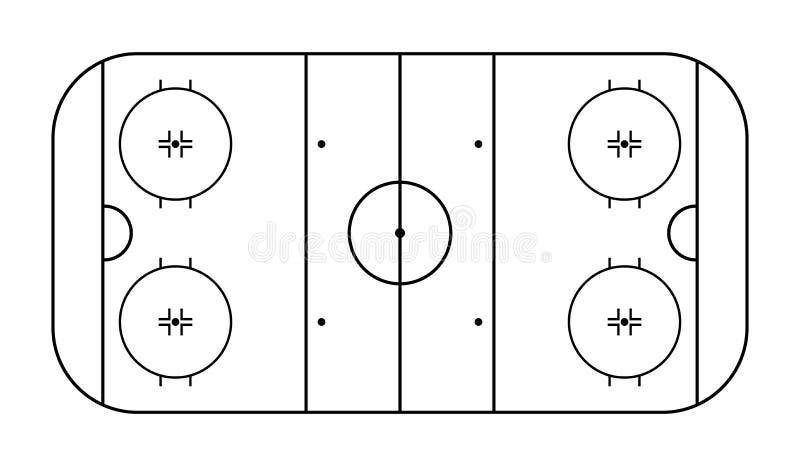 Ice Hockey Rink Dimensions  Soccer Football Formation  Hockey rinks   Vector stencils library  Draw And Label A Hockey Pitch