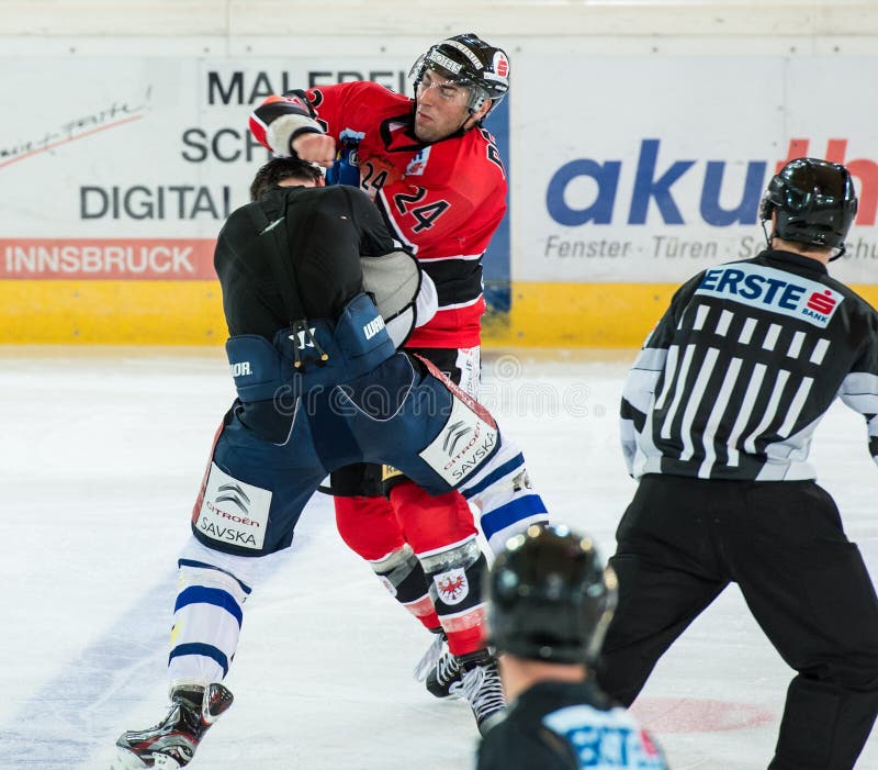 Hockey Fight editorial stock image. Image of sport, glass 50489609