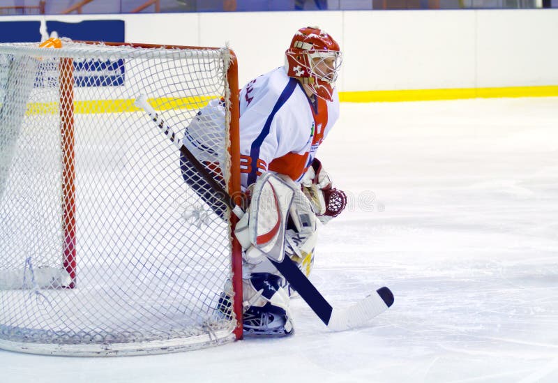 Ice hockey goalie editorial photo. Image of hockey, male 34426481