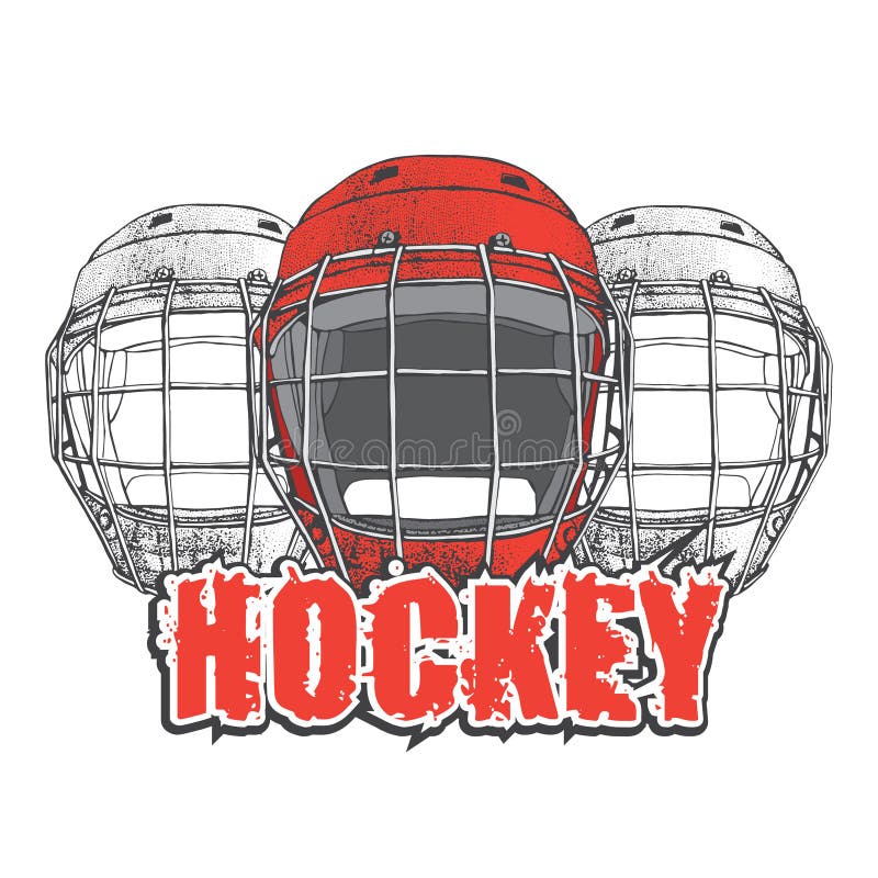 Download Hockey Helmets With Mask. Side View. Sports Vector ...