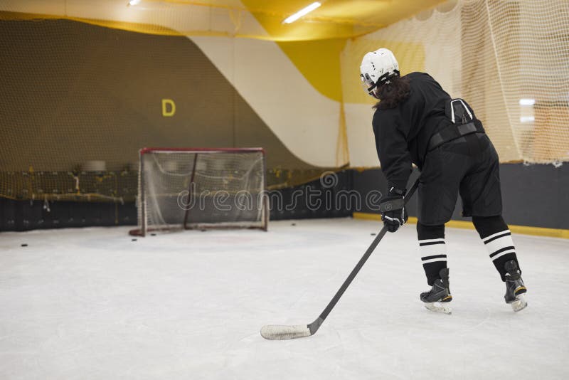 Hockey Player in Practice stock image. Image of player 169816931