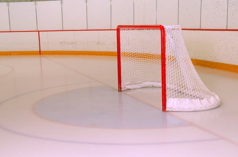 Hockey or Ringette Net in Rink Stock Image Image of hockey, arena