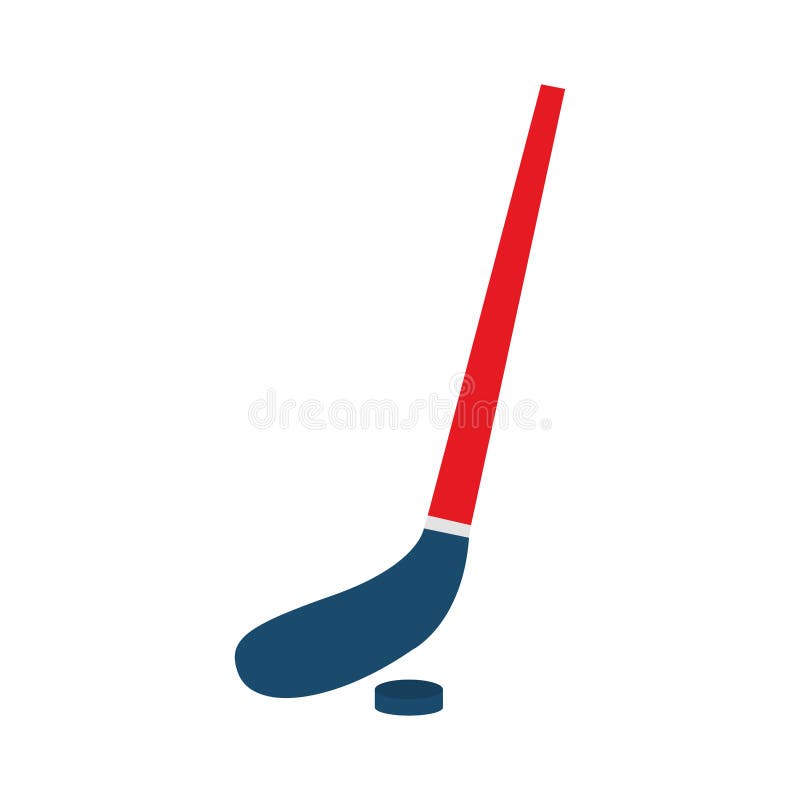 Hockey Stick and Ball Flat Style Icon Vector Design Stock Vector -  Illustration of exercise, competition: 190699779