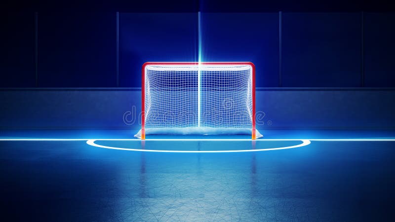 Hockeyijsbaan en doel