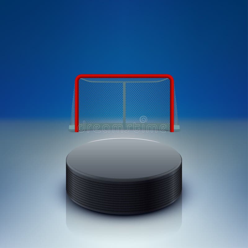 Hockeypuck en poorten vector illustratie Hockeypuck en poorten vector illustratie