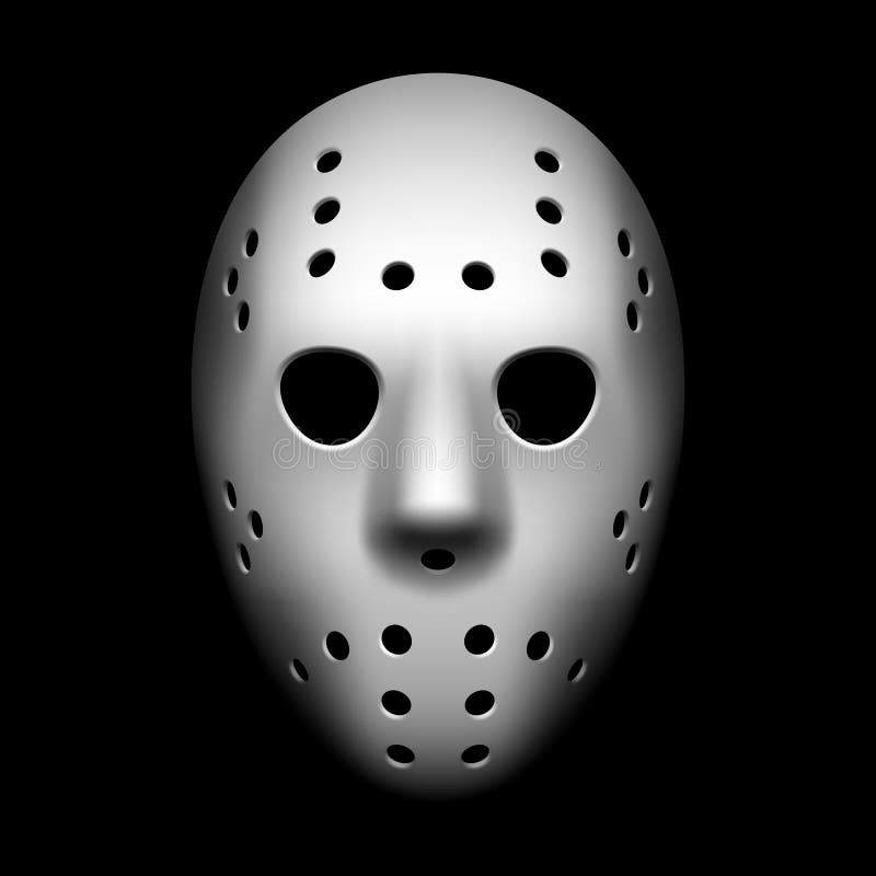 Hockey mask vectgor illustration on black. Hockey mask vectgor illustration on black