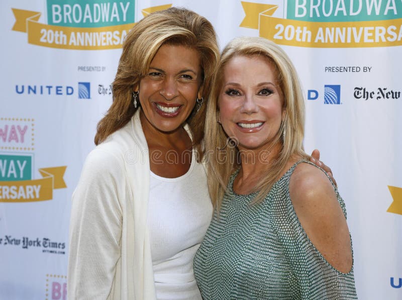 Hoda Kotb joins her "Today" show (4th hour) co-host, Kathie Lee Gifford. Gifford hosted the 20th Anniversary Broadway on Broadway concert publicizing the upcoming shows for the new season on the Great White Way. In addition to her other talents, Gifford is also a playwright, and her own play, "Scandalous: The Life and Trials of Aimee Semple McPherson," debuts soon; Sept. 9, 2012. Hoda Kotb joins her "Today" show (4th hour) co-host, Kathie Lee Gifford. Gifford hosted the 20th Anniversary Broadway on Broadway concert publicizing the upcoming shows for the new season on the Great White Way. In addition to her other talents, Gifford is also a playwright, and her own play, "Scandalous: The Life and Trials of Aimee Semple McPherson," debuts soon; Sept. 9, 2012.