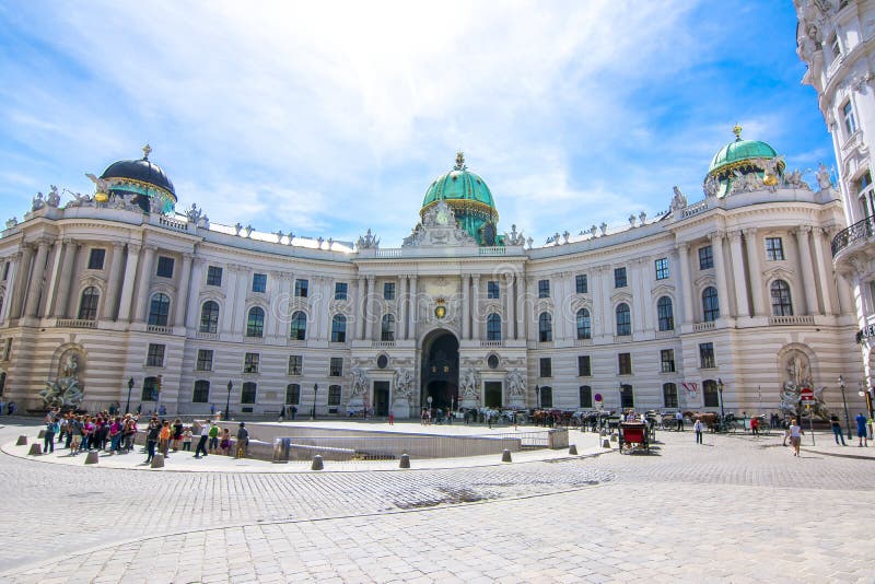 Hofburg palace on St. Michael square Michaelerplatz, Vienna, Austria royalty free stock photography Hofburg palace on St. Michael square Michaelerplatz, Vienna, Austria royalty free stock photography