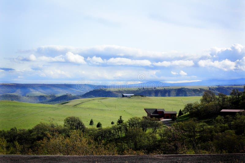 Territorial country side showing a home with a huge view. Territorial country side showing a home with a huge view.